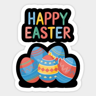 Happy Easter Easter Egg Roll Sticker